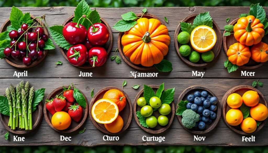 découvrez les fruits et légumes de saison mois par mois pour manger frais, sain et local toute l'année.